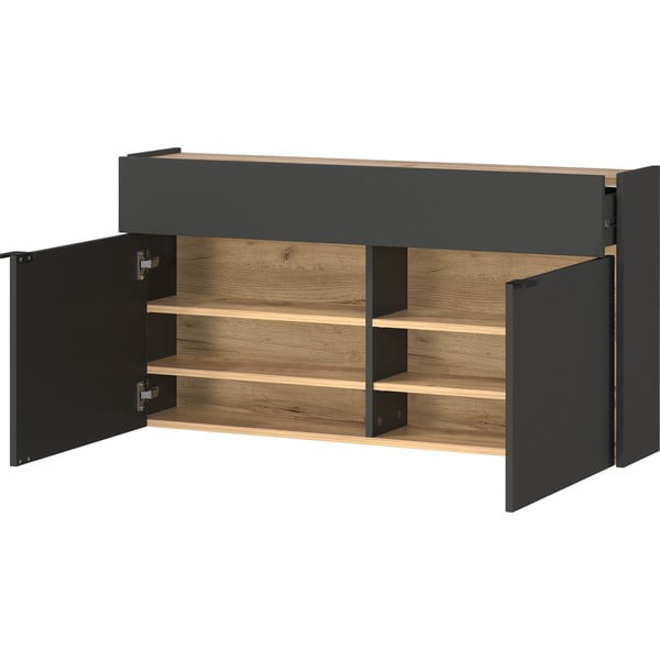 Antracīta pelēks skapītis 110x57x22 cm Ameca – Germania-image-3