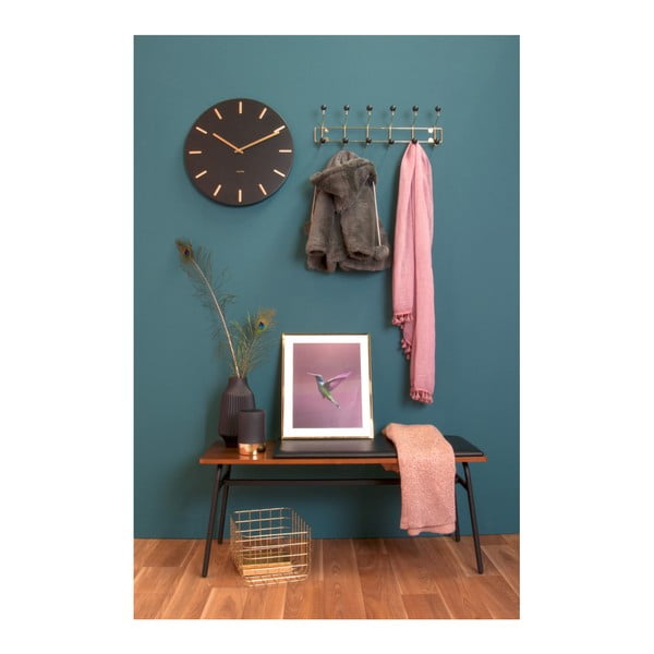 Melns sienas pulkstenis Karlsson Charm-image-1