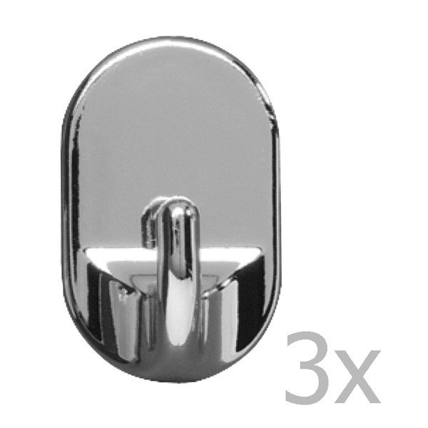 3 sudraba āķu komplekts Wenko Medium Oval Hooks-image-1