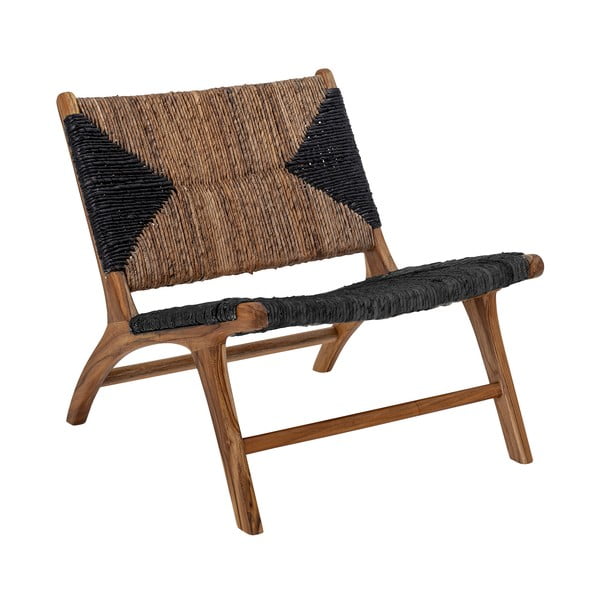 Melni brūns krēsls ar pinumu Grant – Bloomingville