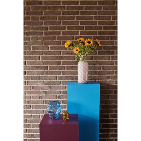 Gaiši zila stikla rokām darināta vāze (augstums 18 cm) Aurora – Hübsch-image-2