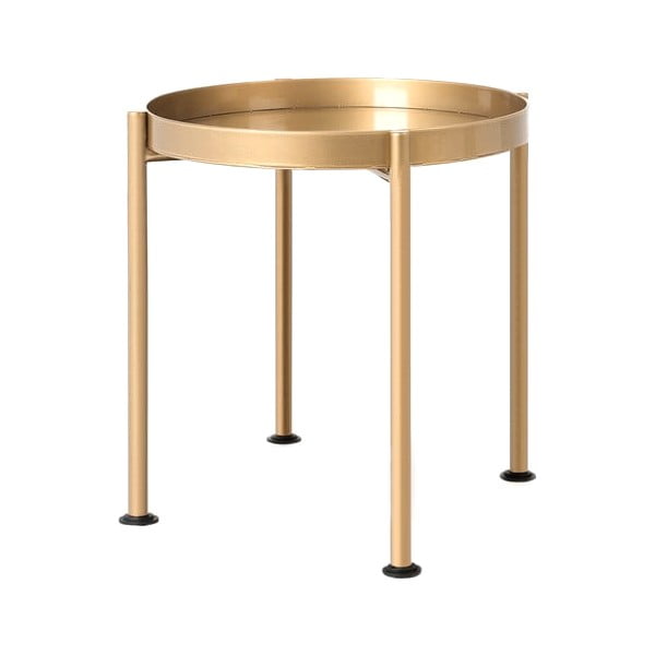 Sānu galdiņš zelta krāsā CustomForm Hanna, ø 40 cm