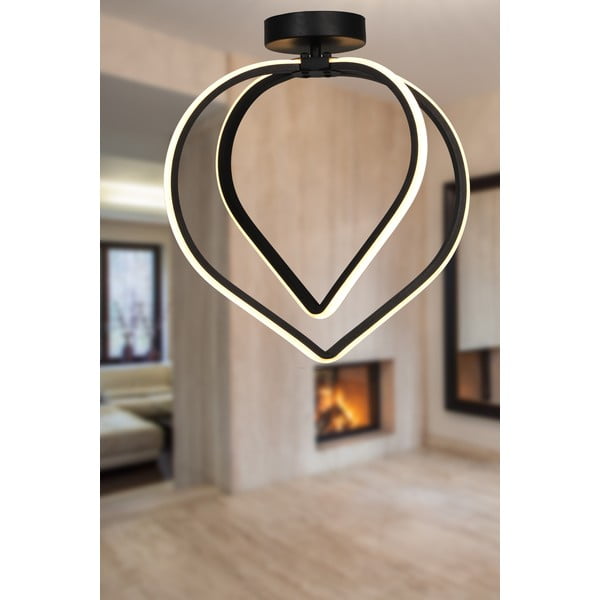 Melna metāla LED griestu lampa Pars – Squid Lighting-image-1