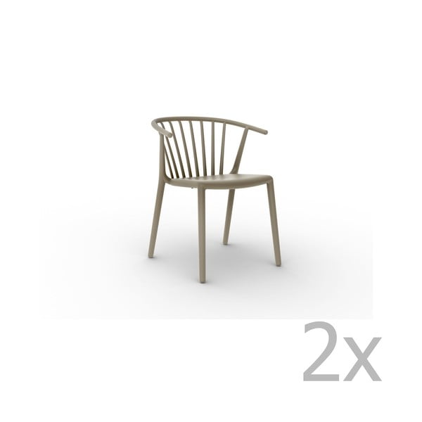 2 ēdamistabas krēslu komplekts smilšu brūnā krāsā Resol Woody