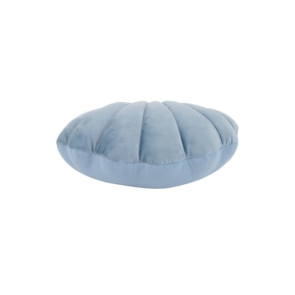 Zils samta dekoratīvais spilvens Westwing Collection Shell, 28 x 30 cm-image-2