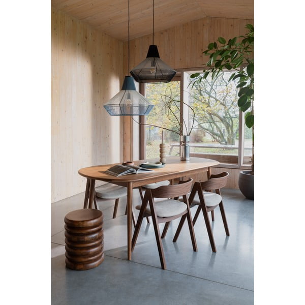 Izvelkams ēdamgalds ar papildu galda virsmu no valrieksta koka imitācijas 90x180 cm Twist – Zuiver-image-1