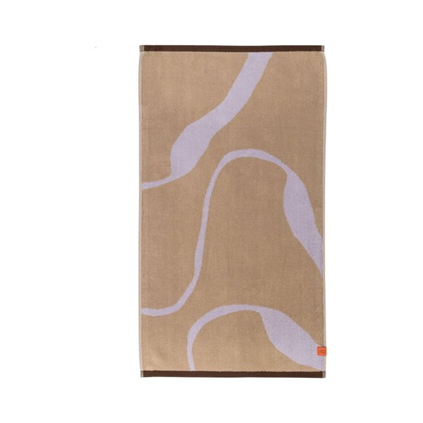 Gaiši violets/gaiši brūns dvielis no organiskās kokvilnas  70x133 cm Nova Arte – Mette Ditmer Denmark