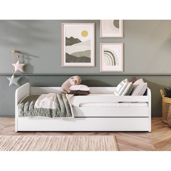 Balta bērnu gulta ar matraci/ar redelēm 80x160 cm Duuli – ELTAP-image-4