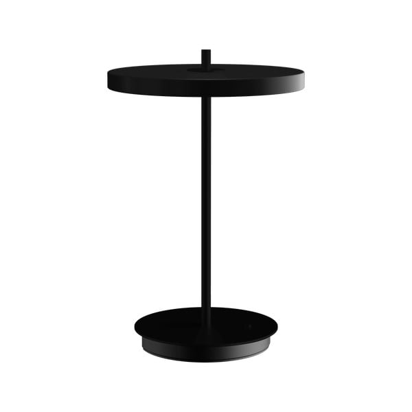 Melna metāla LED galda lampa ar metāla abažūru (augstums 31 cm) Asteria Move – UMAGE