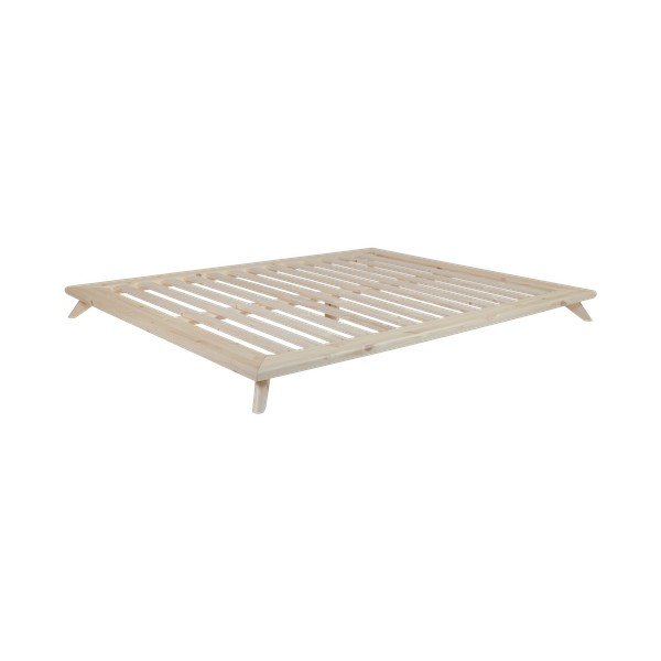 Divguļamā gulta no priedes koka ar matraci Karup Design Senza Double Latex Natural Clear Black, 180 x 200 cm-image-3