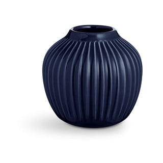 Tumši zila keramikas vāze Kähler Design Hammershoi, augstums 12,5 cm