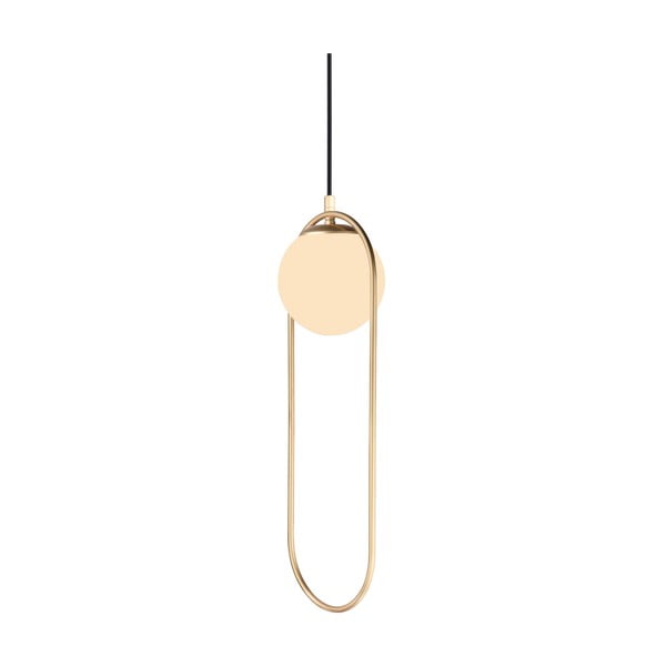 Zelta krāsas piekaramā lampa ar stikla abažūru ø 20 cm Arch – Squid Lighting-image-3