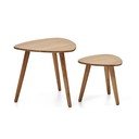 Akācijas masīvkoka sānu galdiņi (2 gab.) 60x61 cm Duvani – Kave Home