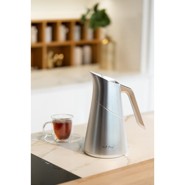 Matētas sudraba krāsas termoss 1 l Soho – Vialli Design-image-2