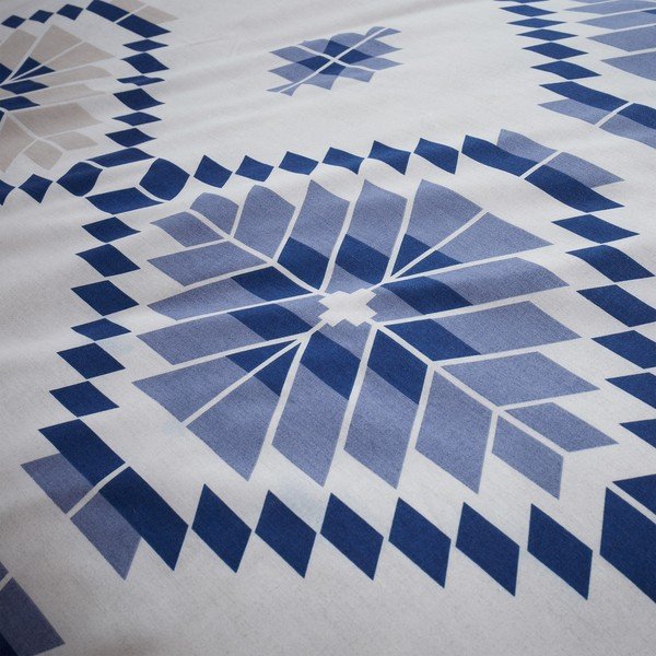 Balti zila gultas veļa 200x135 cm Navajo – Catherine Lansfield-image-4