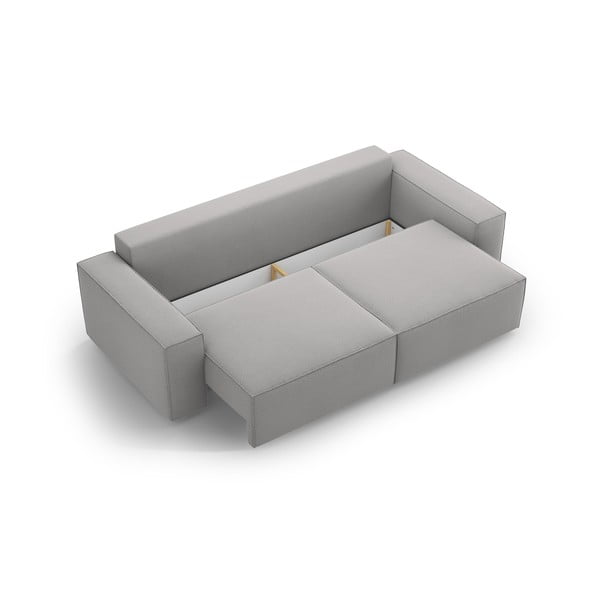 Gaiši pelēks salokāms dīvāns 247 cm Jodie – Micadoni Home-image-3