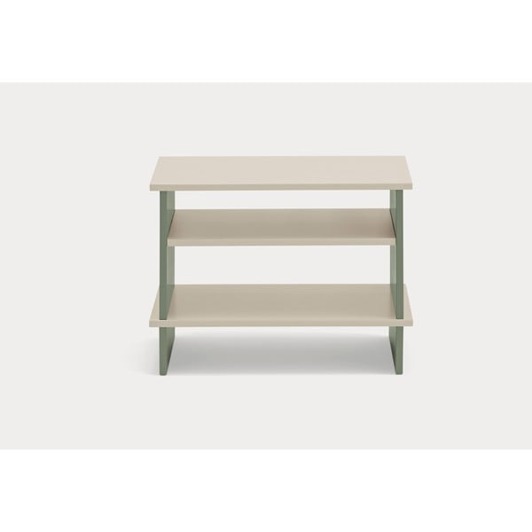 Zaļš/krēmkrāsas naktsskapītis ar plauktiem Inari – Teulat-image-2