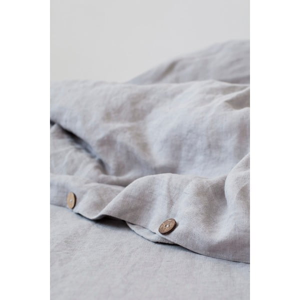 Gaiši pelēks lina segas pārvalks Linen Tales, 200 x 220 cm-image-2
