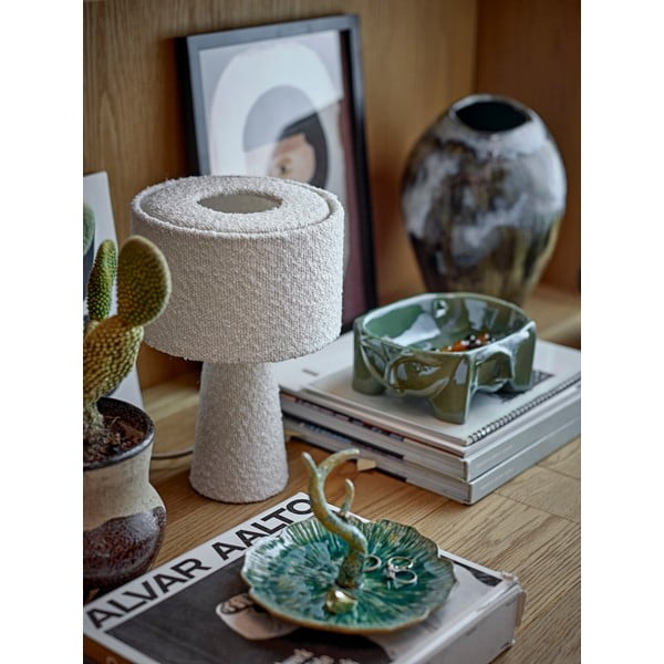 Balta galda lampa ar auduma abažūru (augstums 30 cm) Emmie – Bloomingville-image-2