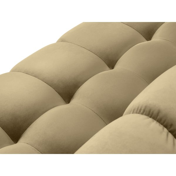 Bēšs samta stūra dīvāns Cosmopolitan Design Bali, labais stūris-image-1