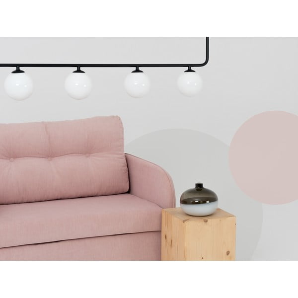 Melna piekaramā lampa ar stikla abažūru 142x142 cm Catkin – CustomForm-image-2