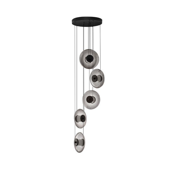 Matēti melna stikla LED piekaramā lampa ar regulējamu spilgtumu ø 40 cm Ballet – Nova Luce