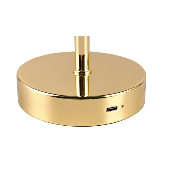 Zelta krāsas LED galda lampa ar regulējamu spilgtumu (augstums 30 cm) Jeff – Reality-image-3