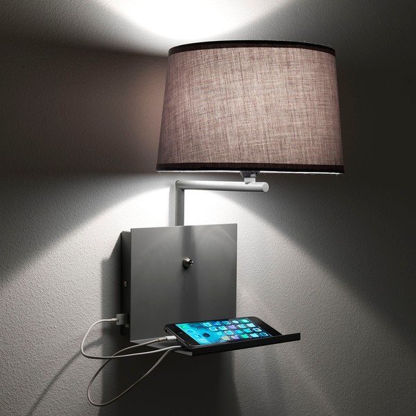 Pelēka sienas lampa Nio – Tomasucci-image-1