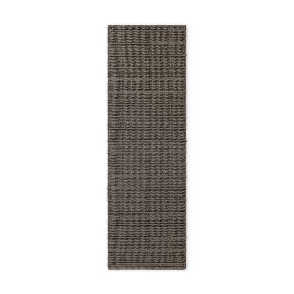 Tumši pelēks/tumši brūns ar rokām darināts vilnas celiņa paklājs 80x250 cm Camden Parker – Ted Baker-image-4