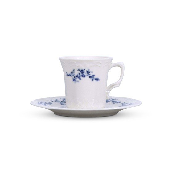 Balta/zila porcelāna apakštasīte ø 16,5 cm Retro – BonBistro-image-3