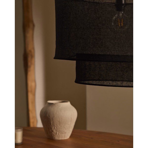 Melns abažūrs ø 60 cm Mariela – Kave Home-image-3