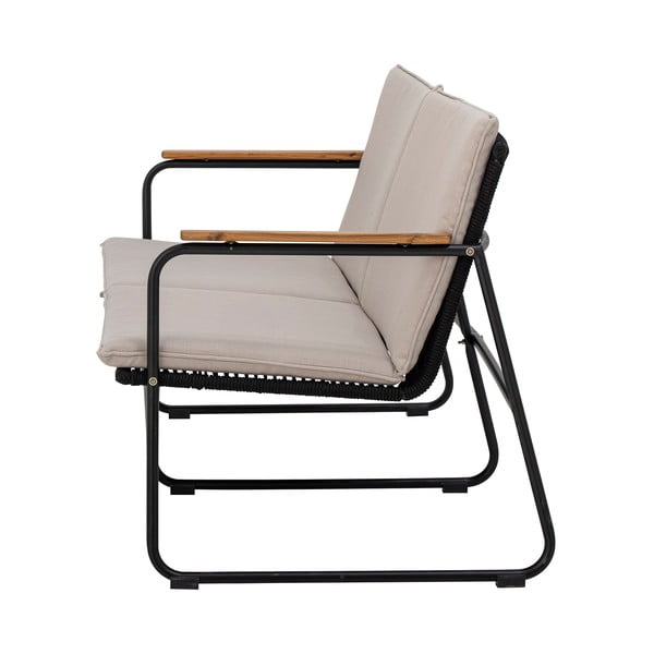 Melns/bēšs dārza dīvāns Hampton – Bloomingville-image-4