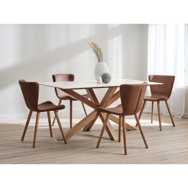 Brūni metāla pusdienu krēsli (2 gab.) Teslin – Unique Furniture-image-2