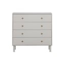 Gaiši pelēka priedes masīvkoka zema kumode 94x91 cm Madu – WOOOD