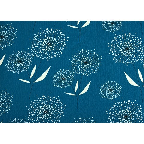 Zila krepa gultas veļa vienvietīgai gultai 140x200 cm Dandelions -image-1