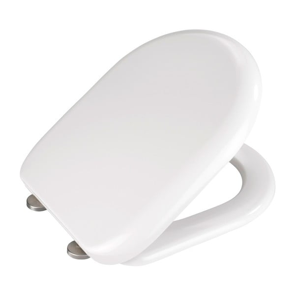 Balts tualetes poda sēdeklis ar vieglu aizvēršanu Wenko Santana, 44 x 37 cm-image-1