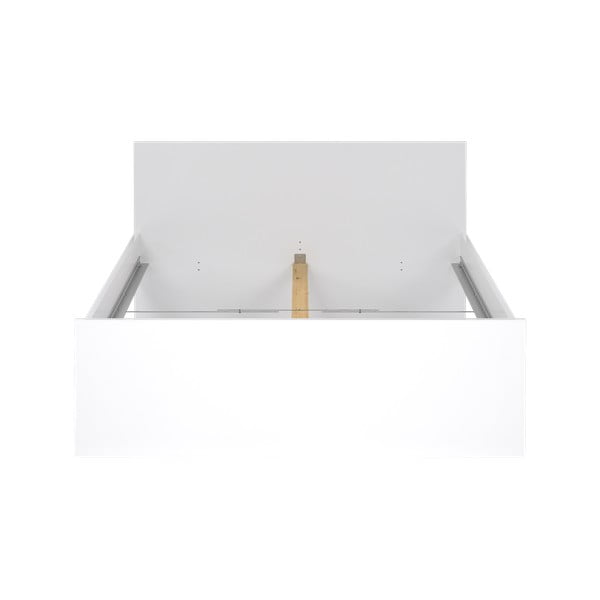 Balta divvietīga gulta no skaidu plāksnēm bez režģa 140x200 cm Naia – Tvilum-image-3