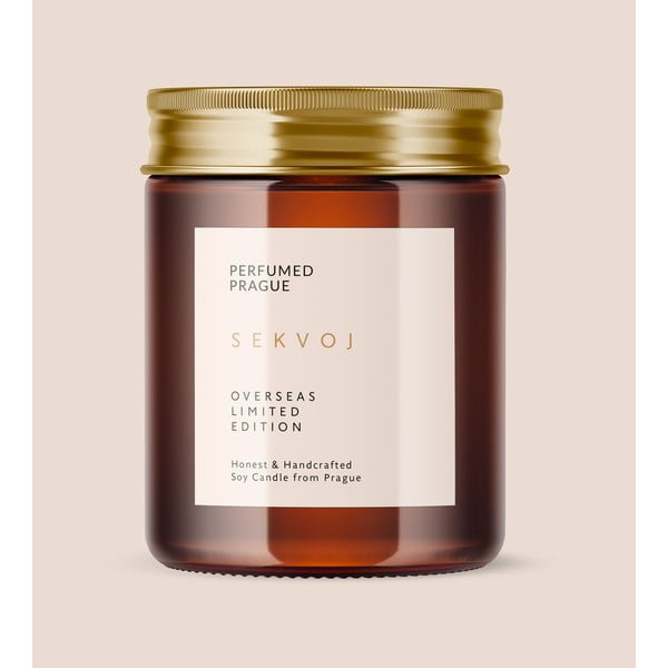 Aromātiskā sojas vaska svece degšanas laiks 40 h Slavic Edition: #64 Sequoia, Eben and Cedar – Perfumed Prague-image-2