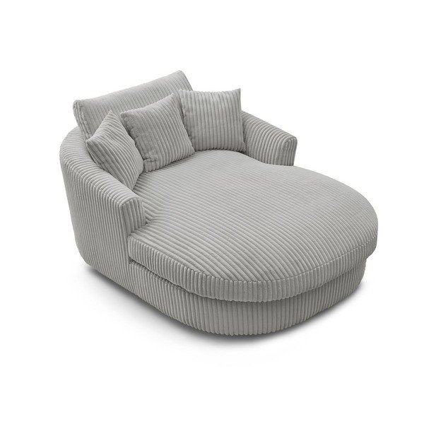 Pelēks velveta atpūtas krēsls Belem – Bobochic Paris-image-4