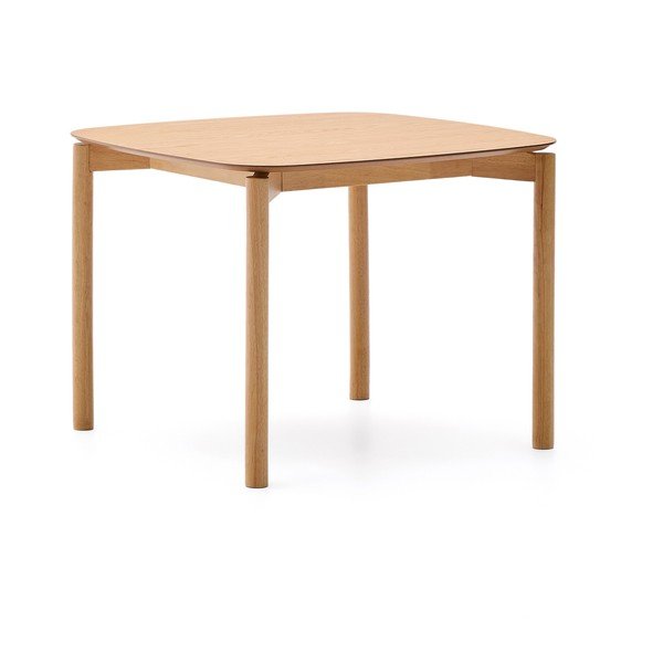 Ēdamgalds ar oškoka imitāciju 100x100 cm Indara – Kave Home