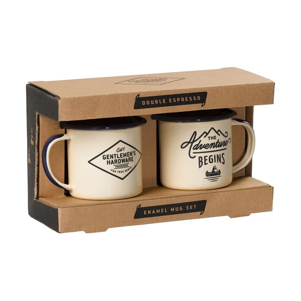 Bēšas metāla krūzes (2 gab.) 150 ml – Gentlemen's Hardware-image-1