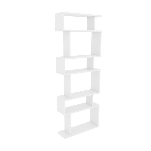 Balts grāmatu plaukts 60x160 cm Bates – Kalune Design-image-2