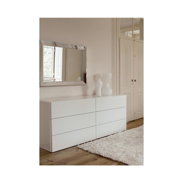 Balta kumode ar 6 atvilktnēm TemaHome Aurora-image-1