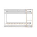 Balta divstāvu bērnu gulta 90x190 cm Angel – Marckeric