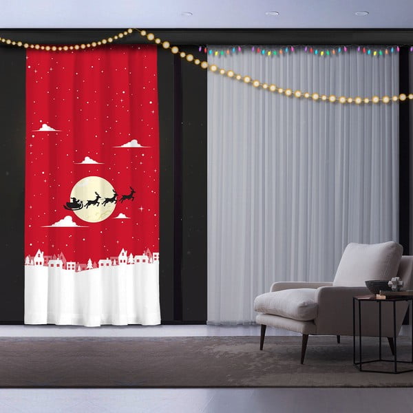 Ziemassvētku aizkars Christmas Time, 140 x 260 cm