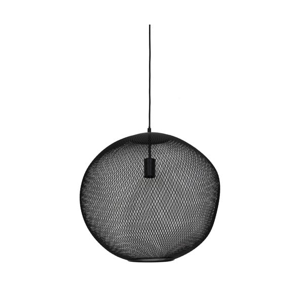 Matēti melna piekaramā lampa ar metāla abažūru ø 50 cm Reilley – Light & Living