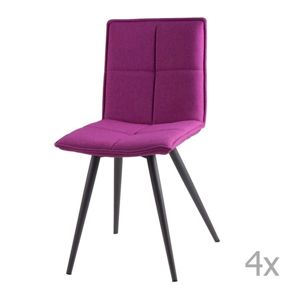 4 rozā ēdamistabas krēslu komplekts sømcasa Zoe