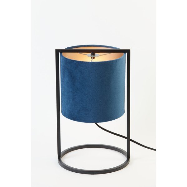 Melna/tumši zila galda lampa (augstums 35 cm) Santos – Light & Living-image-2
