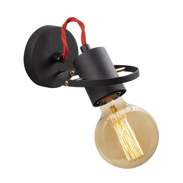 Melna sienas lampa Vaveyla – Opviq lights