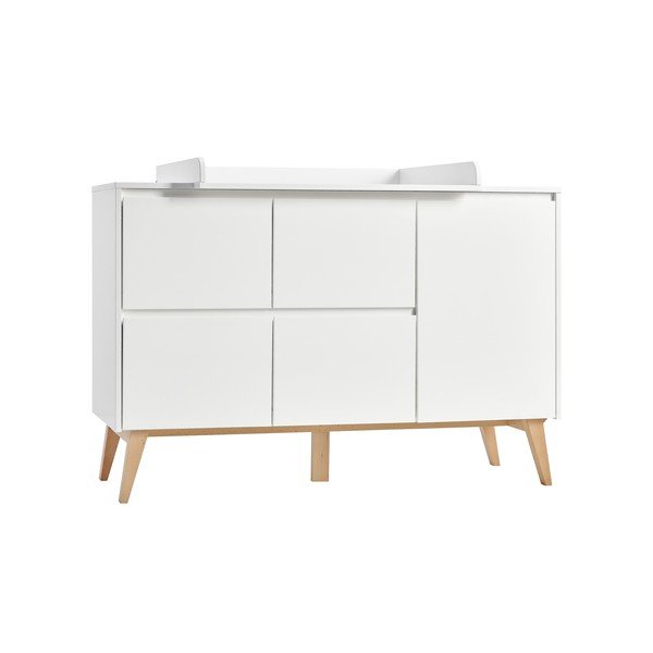 Balta bērnu kumode Pinio Swing, 148 x 92 cm-image-2